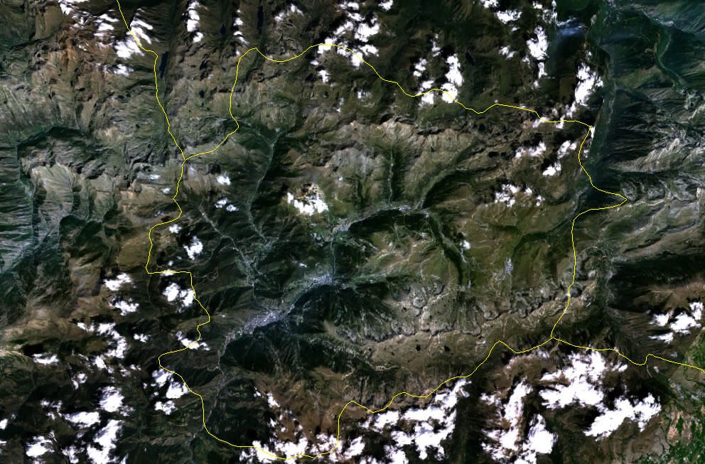 satellite image photo of andorra
